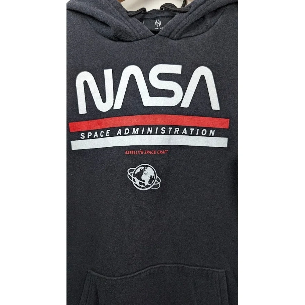 NASA Hoodie Men's Size Small Unisex Planets Graphic‎ AOP Logo Pullover Casual